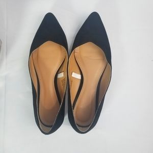 Time and Tru Black pointed Flats